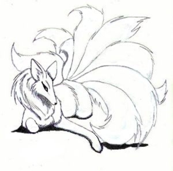 Девятихвостый Лис для рисования