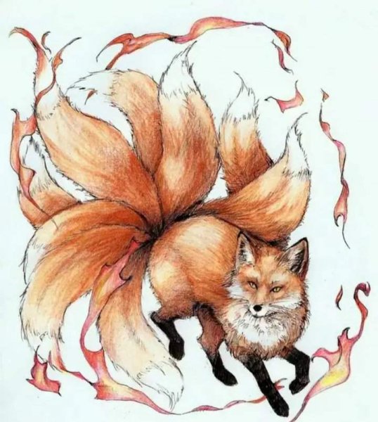 Девятихвостый Кицунэ лиса