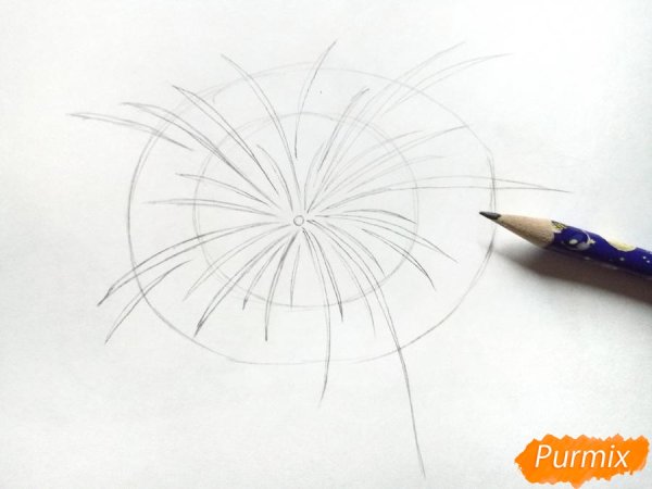 Фейерверк рисунок карандашом