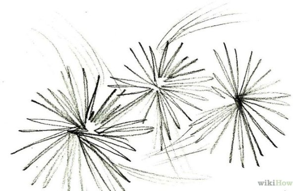 Фейерверк простым карандашом
