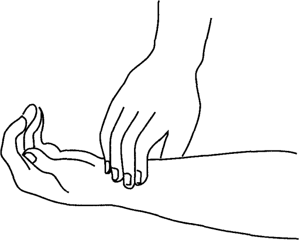 Измерение артериального пульса на лучевой артерии