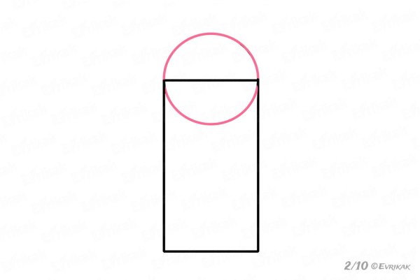 Рисовать поэтапно на двери