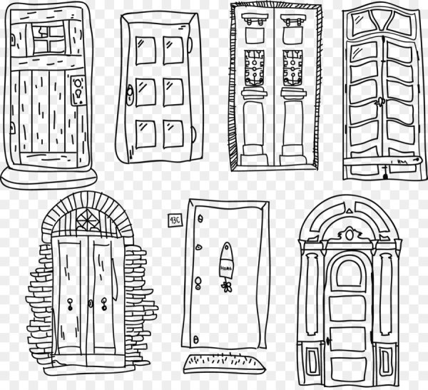 Дверь рисованная