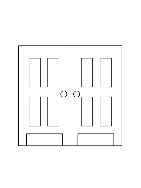 Дверь раскраска