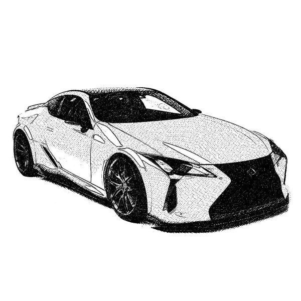 Лексус 500 седан спереди нарисованный