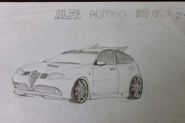 Машина Лексус рисунок карандашом