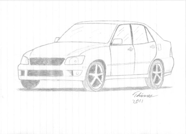 Рисунки срисовки Лексус 300