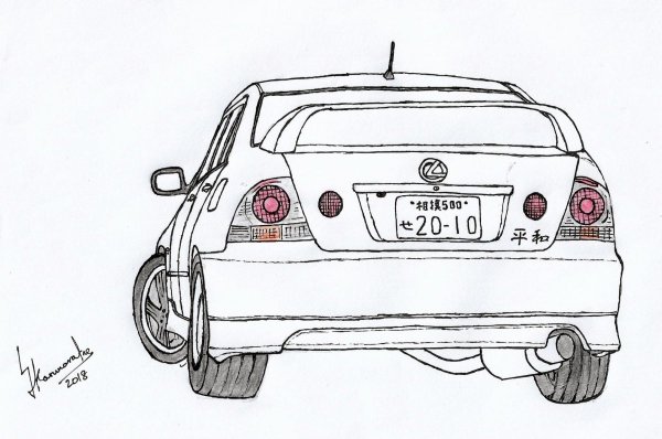 Тойота Альтеза чертеж