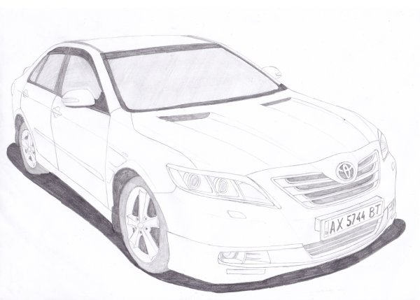 Тойота Камри 3.5 рисунок