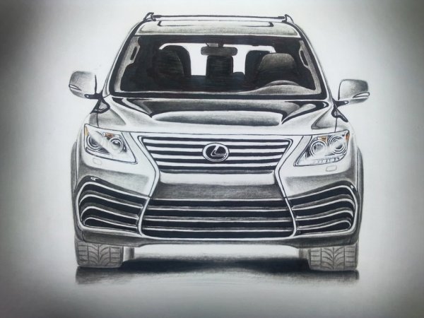 Lexus LX 570 карандашом