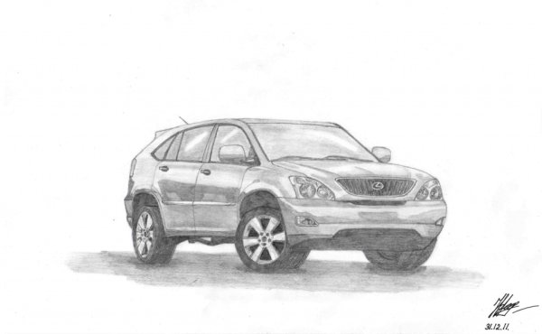 Лексус РХ 300 карандашом