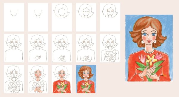 Рисование портрета для детей