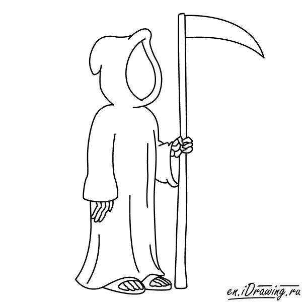 Раскраска смерть с косой