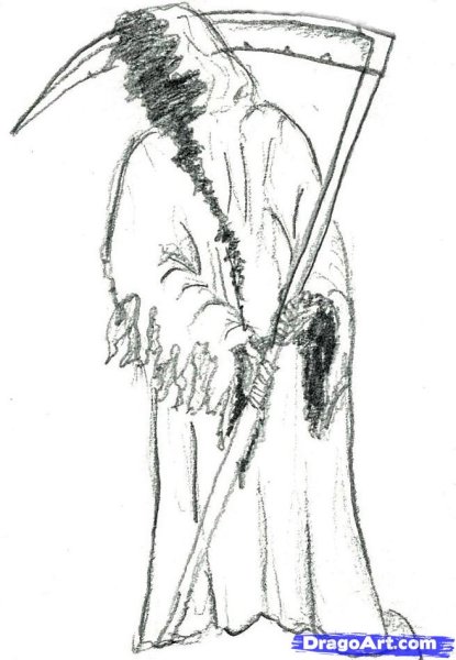 Смерть рисунок карандашом