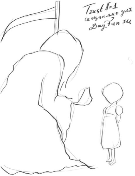 Рисунки карандашом для срисовки смерть