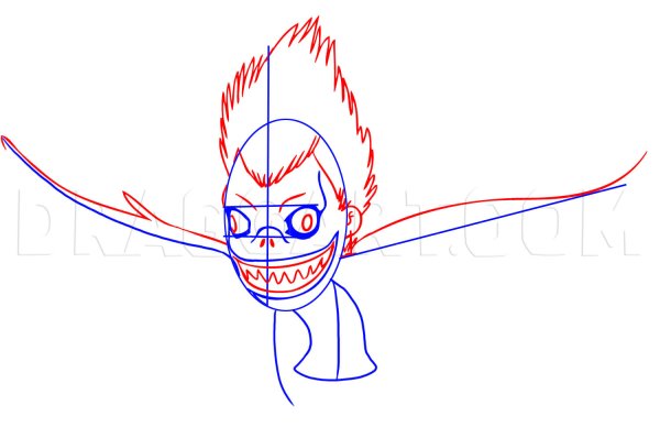 Нарисовать Рюка поэтапно