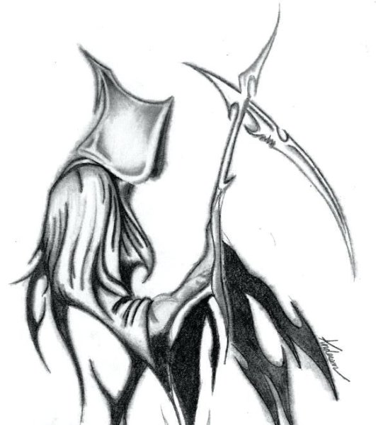 Тату коса смерти