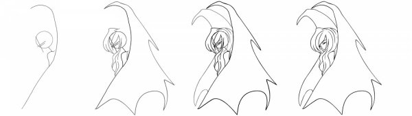 Ангел рисунок карандашом поэтапно