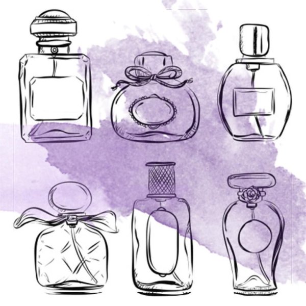 Трафарет флакон духов
