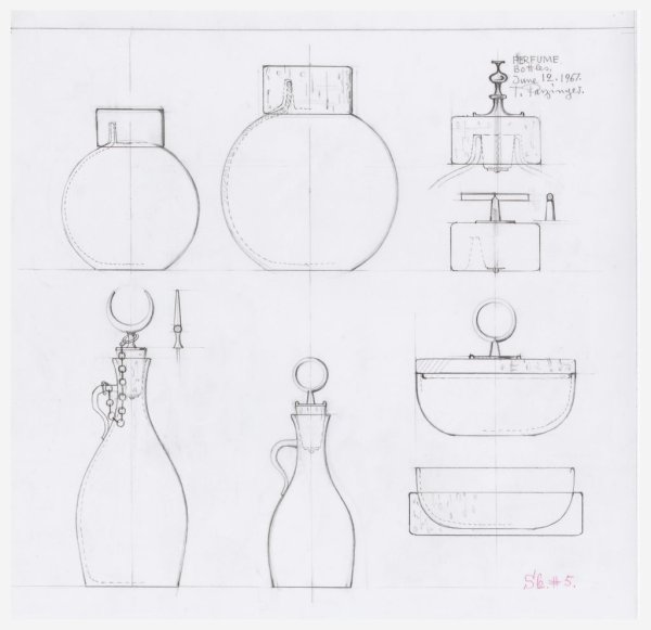 Чертеж флакончика духов