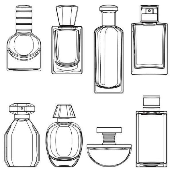 Духи скетч вектор
