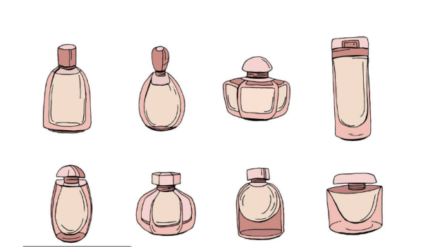 Шеллаки флаконы иллюстрация