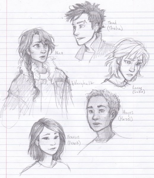 Перси Джексон рисунки персонажей