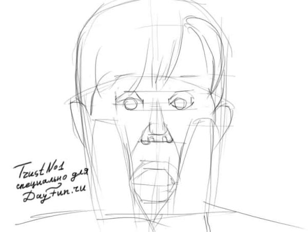 Портрет один дома карандашом