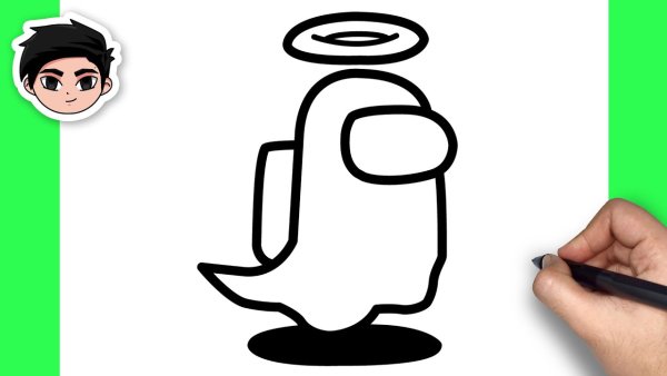 Научиться рисовать among us за 5 минут