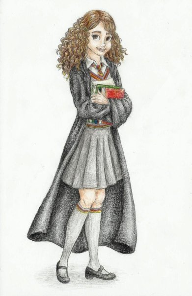 Гермиона Грейнджер рисунок карандашом легко