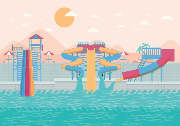 Аквапарк вектор