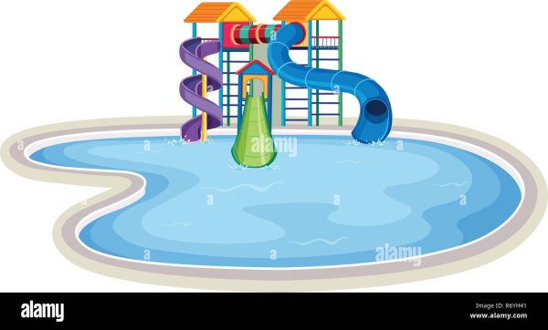 Аквапарк рисунок детский
