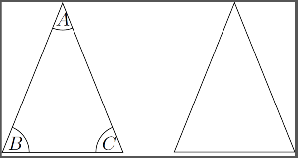Контурный рисунок треугольник