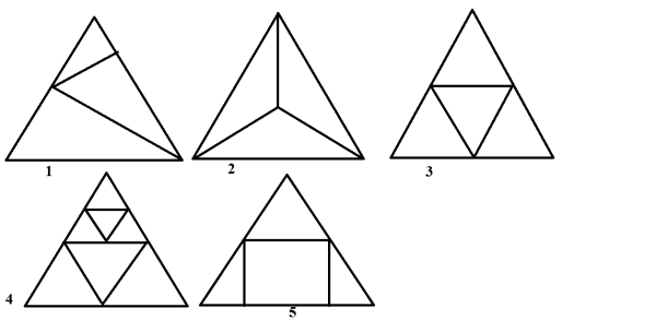 Разделить треугольник на треугольники
