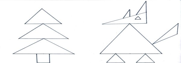 Елка из геометрических фигур