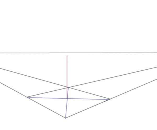 Построение пирамиды в перспективе