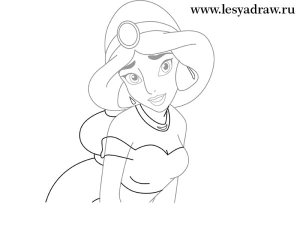 Поэтапное рисование Жасмин