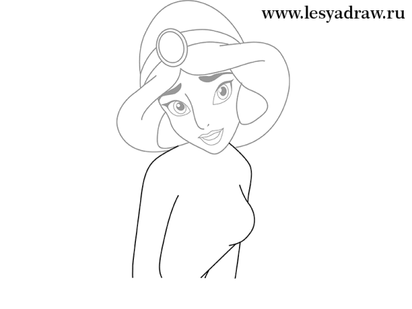 Поэтапное рисование Жасмин