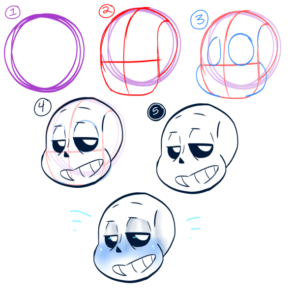 Санс голова для рисования