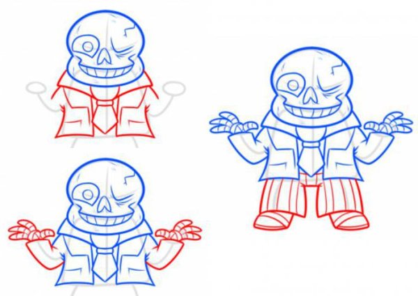 Поэтапное рисование Санса