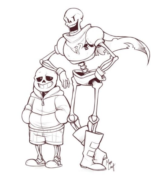 Undertale раскраска Papyrus