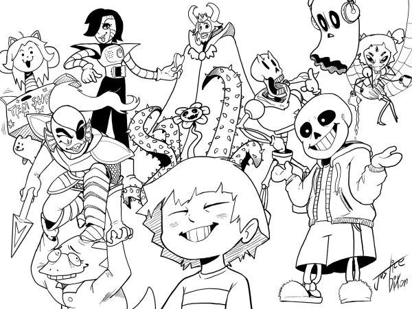 Раскрашивать андертейл