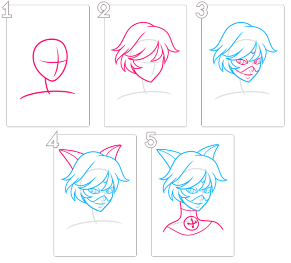 Поэтапное рисование леди бак