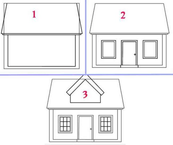 Поэтапное рисование дом