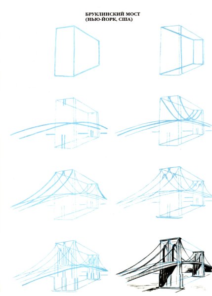 Поэтапное рисование зданий