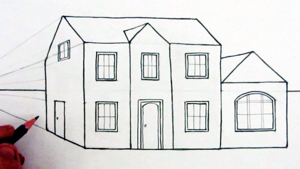 Дом карандашом