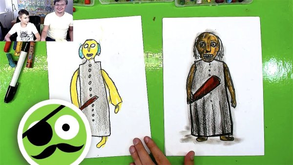 Бабка ГРЕННИ рисунок карандашом