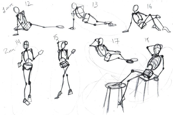 Зарисовки человека в движении