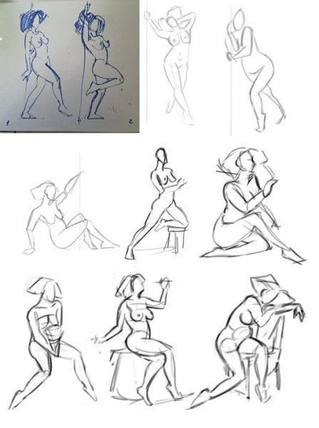 Простые позы для рисования простые и красивые
