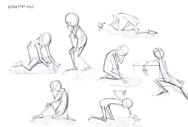 Грустные позы для рисования